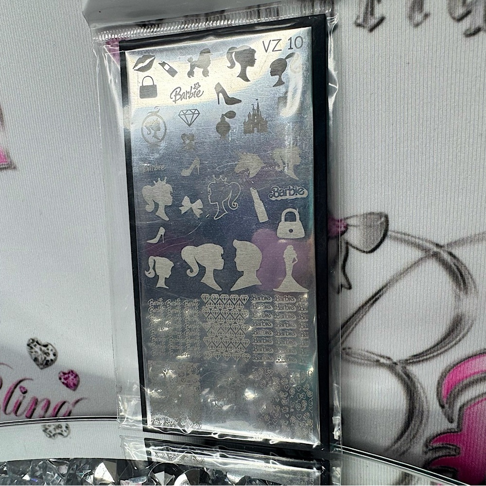 Barbie nail stamp kit stamping set nails fingers toes painting 🖼️ 💅 brand new